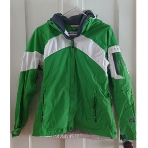 Vintage green & white Columbia Vertex waterproof snowboard jacket M Medium